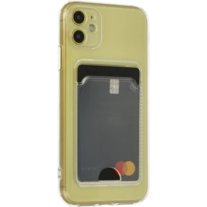iPhone 11 Kılıf Şeffaf Kartlıklı Silikon Kılıf Kapak- Şeffaf