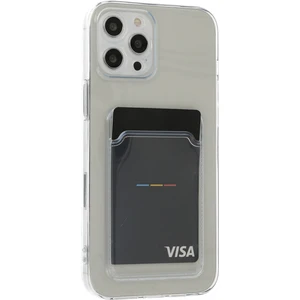 iPhone 12 Pro Max Kılıf Şeffaf Kartlıklı Silikon Kılıf Kapak- Şeffaf