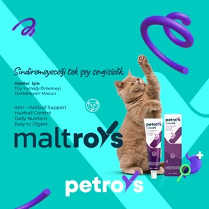 Maltroys Kediler Için Tüy Yumağı Önleyici Anti-Hairball Malt Macun