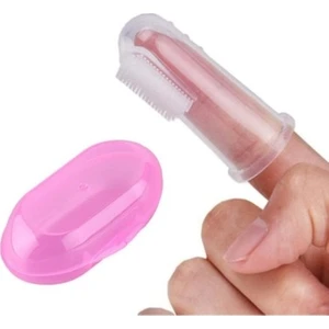 Vetugen Pembe Kapaklı Silikon Parmak Fırça