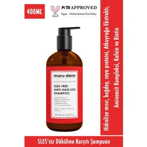 Maruderm Saç Sülfatsız Şampuan 400 ml | Tüm Saç Tipleri | Sülfatsız Tuzsuz Vegan Şampuan