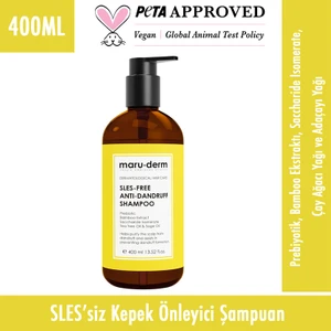 Kepeğe Karşı Etkili Sülfatız Şampuan 400 ml | Normal/yağlı Saçlar | Sülfatsız,tuzsuz,vegan Şampuan