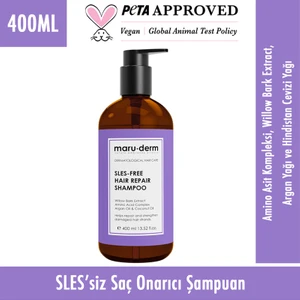 Saç Onarıcı Sülfatsız Şampuan 400 ml | Yıpranmış Zayıf Saçlar | Sülfatsız, Tuzsuz, Vegan Şampuan