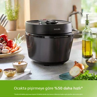 Philips Yeni Seri Tasarım Ödüllü Premium Akıllı Basınçlı Pişirici 5l Kapasite 35 Farklı Program 30