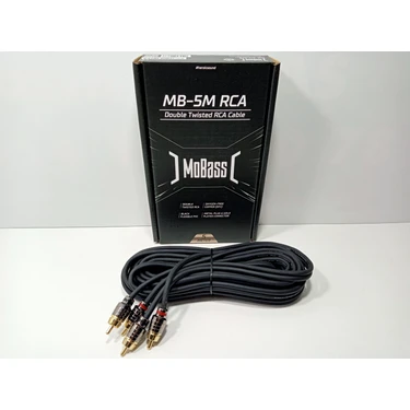 Mobass Ofc Rca Kablosu 5 Metre – Mobass Mb-5m Profesyonel %100 Bakır Amfi Rca Kablosu – 5