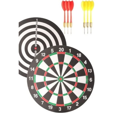 Admay Dart Seti Büyük Boy  43 cm (17 Inç) + 6 Dart Oku (6 Gr) Hedef