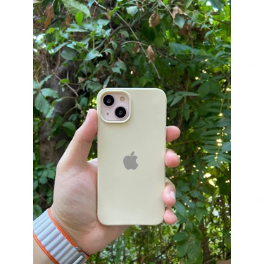 Meri Case Apple iPhone 13 Uyumlu Logolu Içi Kadife Lansman Kılıf Arka