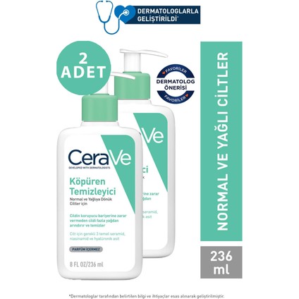 Foaming Cleanser Normal & Yağlıya Dönük Ciltler Için 236 ml 2 Adet