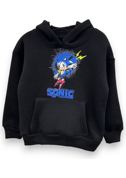 Yeni Sezon Sonic The Hedgehog Hoodie Sweatshirt Kapüşonlu 3 İplik Şardonlu