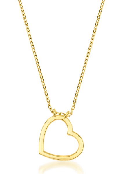 Kairos Jewelry 14 Ayar Altın Open Heart Kolye KRS-N131-14GNZ