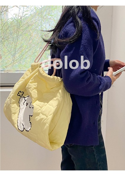 Line Yavru Ayarlanabilir Crossbody Kadın Çok Yönlü Büyük Kapasiteli Taşınabilir Omuz Çantası Çanta (Yurt Dışından)