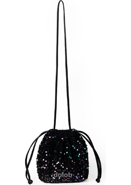 Moda Trendi Payetli Omuz Kadın Niş Parlak Üst Düzey Kadın Ipli Crossbody Çanta Çanta (Yurt Dışından)