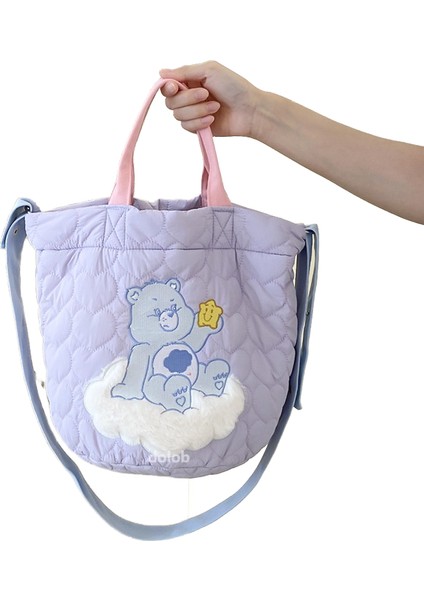 Care Bear Büyük Kapasiteli Kova Kız Dopamin Renkli Omuz Çantası Çanta (Yurt Dışından)