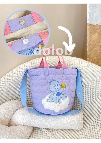 Care Bear Büyük Kapasiteli Kova Kız Dopamin Renkli Omuz Çantası Çanta (Yurt Dışından) indirimleri