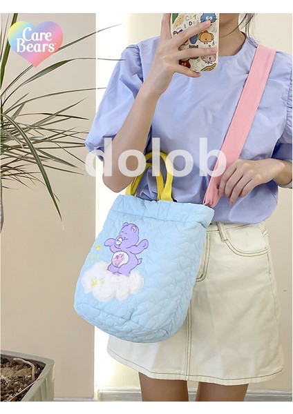 Care Bear Büyük Kapasiteli Kova Kız Dopamin Renkli Omuz Çantası Çanta (Yurt Dışından) modelleri