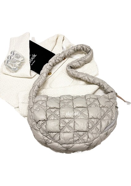 Sonbahar ve Kış Çok Yönlü Ürün Niş Bulut Büzme Ipli Omuz Pilili Crossbody Kadın Büyük Boy Çanta Çanta (Yurt Dışından)