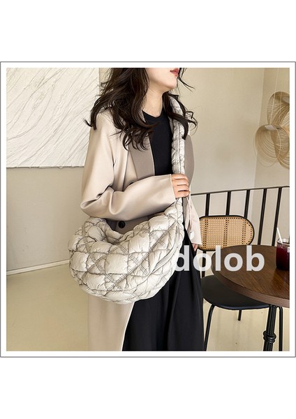 Sonbahar ve Kış Çok Yönlü Ürün Niş Bulut Büzme Ipli Omuz Pilili Crossbody Kadın Büyük Boy Çanta Çanta (Yurt Dışından) modelleri