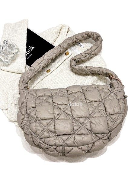 Sonbahar ve Kış Çok Yönlü Ürün Niş Bulut Büzme Ipli Omuz Pilili Crossbody Kadın Büyük Boy Çanta Çanta (Yurt Dışından)