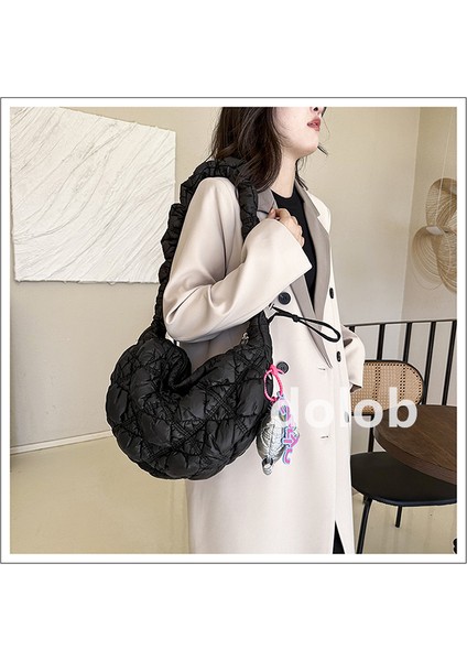 Sonbahar ve Kış Çok Yönlü Ürün Niş Bulut Büzme Ipli Omuz Pilili Crossbody Kadın Büyük Boy Çanta Çanta (Yurt Dışından) fırsatları