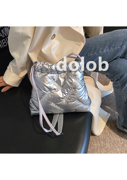 Moda Işlemeli Uzay Pamuklu Kova Kadın Sonbahar ve Kış Niş Popüler Tek Omuz Crossbody Çanta Çanta (Yurt Dışından) indirimleri