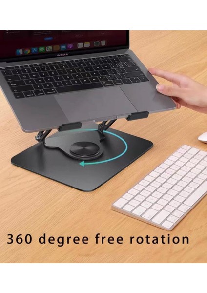 ZR-110 Alüminyum 360 Derece Dönen Tabanlı 15'-17' Katlanabilir Taşınabilir Macbook Laptop Standı