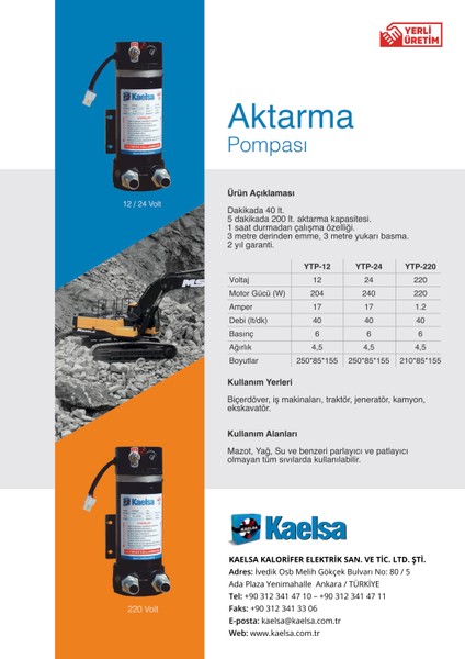 12 Volt Mazot ve Yağ Aktarma Pompası fırsatları