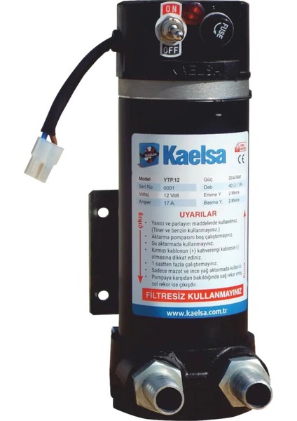 12 Volt Mazot ve Yağ Aktarma Pompası
