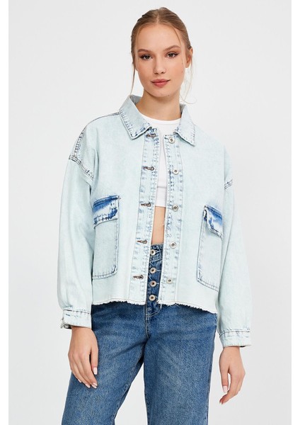 Özel Koleksiyon Cepli Denim Ceket (AG-3003)