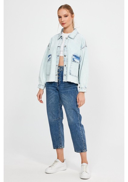 Özel Koleksiyon Cepli Denim Ceket (AG-3003) fiyatları