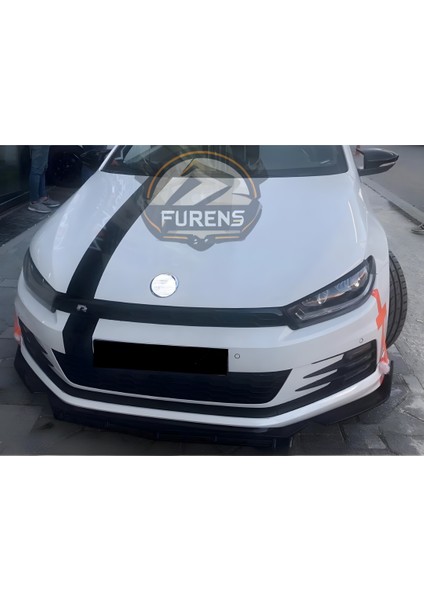 Vw Scirocco 08-16 Uyumlu Brabus Ön Lip 3 Parça Kanatlı Lip