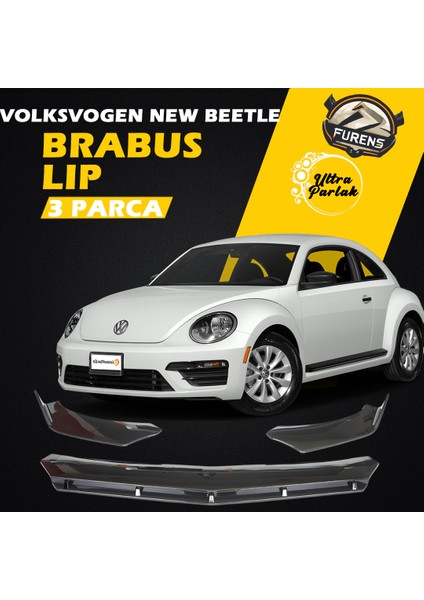 Vw New Beetle 2011-2019 Uyumlu Brabus Ön Lip 3 Parça Kanatlı Lip