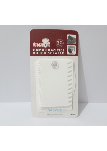 3 Lü Hamur Kesme Şekillendirme ve Hamur Kazıma Aparatı Hamur Kazıyıcı