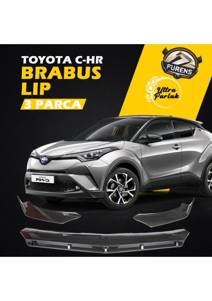 Toyota C-Hr 2016-2020 Uyumlu Brabus Ön Lip 3 Parça Kanatlı Lip