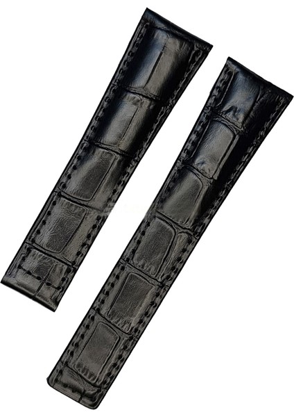 Tag-Heuer-Carrera-Uyumlu-22 X18 -Siyah-Deri-Saat-Kordonu