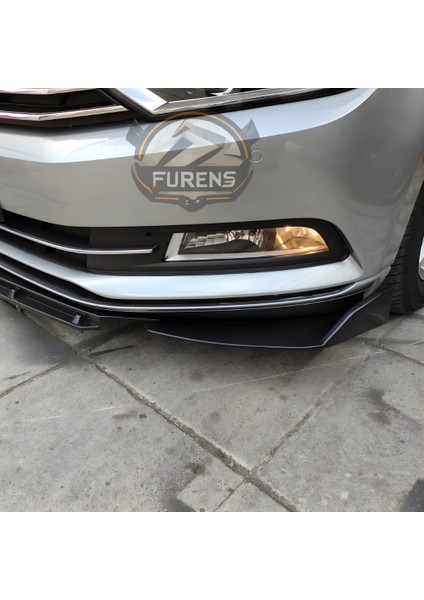 Vw Passat B8 Uyumlu Brabus Ön Lip 3 Parça Kanatlı Lip