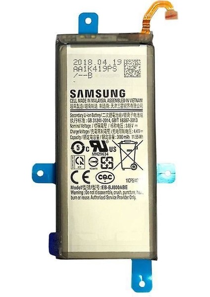 Cep Tel Batarya Samsung A600 - J600 - A6 - J6 Kvk Servis Orjinal
