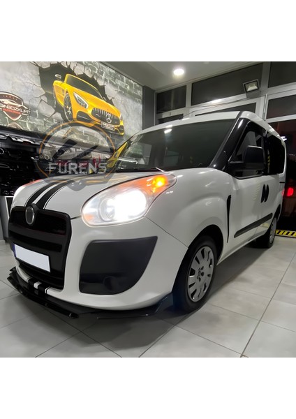 Fiat Doblo D3 - D4 Kasa Uyumlu Brabus Ön Lip 3 Parça Kanatlı Lip
