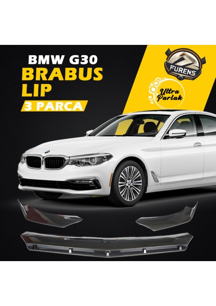 Bmw G30 5 Serisi Uyumlu Brabus Ön Lip 3 Parça Kanatlı Lip
