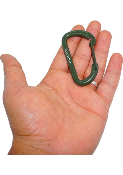 3 Adet Karabina Klips Ağır Hizmet 6mm Metal Paslanmaz D Şekilli Süper Dayanıklı Güçlü ve Hafif