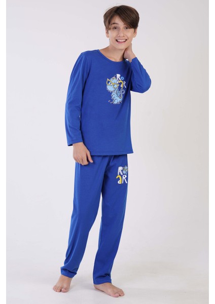 Pamuklu Erkek Çocuk Uzun Kol Pijama Takım(3-4/7-8)