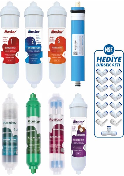 Master 12 Aşamalı Vontron Membranlı Su Arıtma Cihazı Filtresi