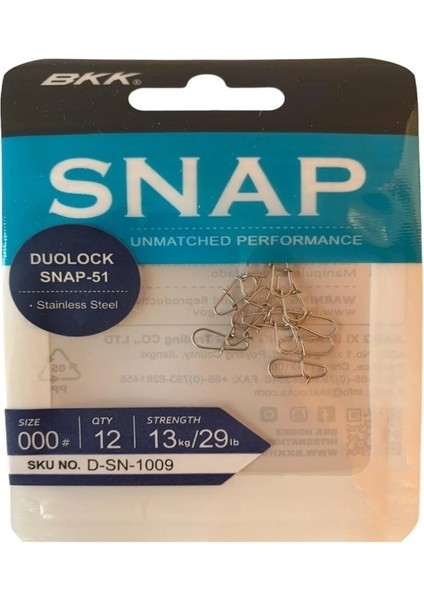 Duolock Snap-51 Yapay Yem Klipsi