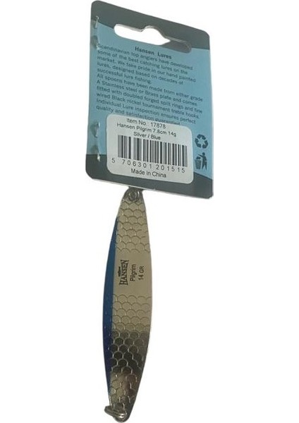 Pilgrim 7.8cm 18GR Silver/blue Lüfer-Levrek Kaşık fiyatları