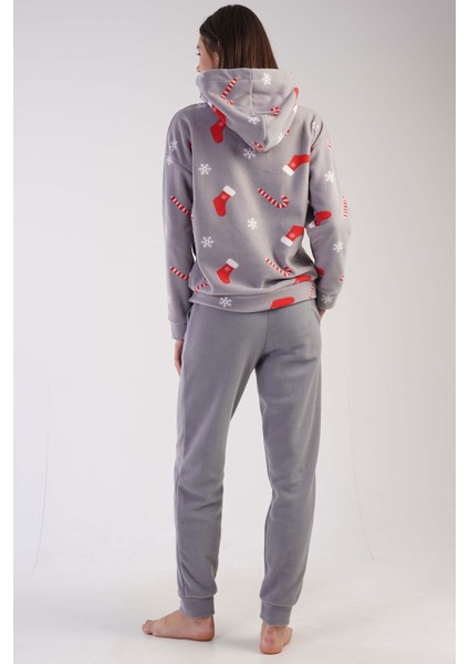 Kadın Polar Uzun Kol Pijama Takım