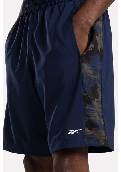 Traın Camo Woven Shorts Lacivert Erkek Şort