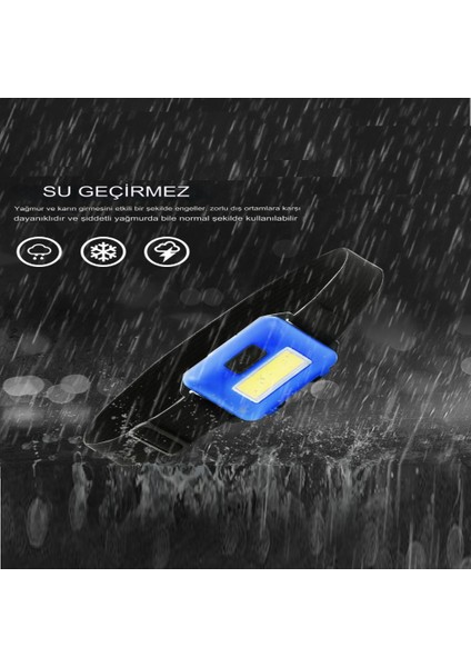 Pilli 10W Cob LED Kafa Feneri Bisiklet Scooter Maden Arama Kurtarma Feneri Pilli XLF502