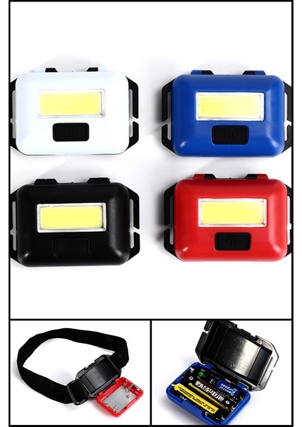 Pilli 10W Cob LED Kafa Feneri Bisiklet Scooter Maden Arama Kurtarma Feneri Pilli XLF502