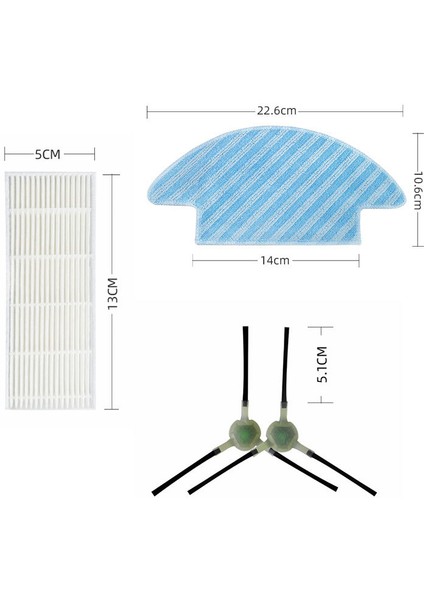 Yan Fırça Hepa Filtre M210 M210S M210B M213 Paspas Bezi Robotlu Süpürge Yedek Parça Aksesuarları (Yurt Dışından) indirimleri