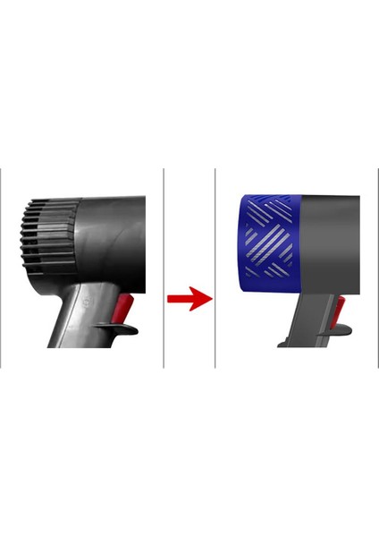 Motor Arka Kapak Arka Filtre Kiti Için V6 DC59/58/63/74 Elektrikli Süpürge Yedek Aksesuarlar Ev Aletleri (Yurt Dışından)