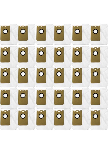 30 Adet Toz Torbası W2 Robotlu Süpürge Çöp Torbası Yedek Yedek Parça Aksesuarı (Yurt Dışından)